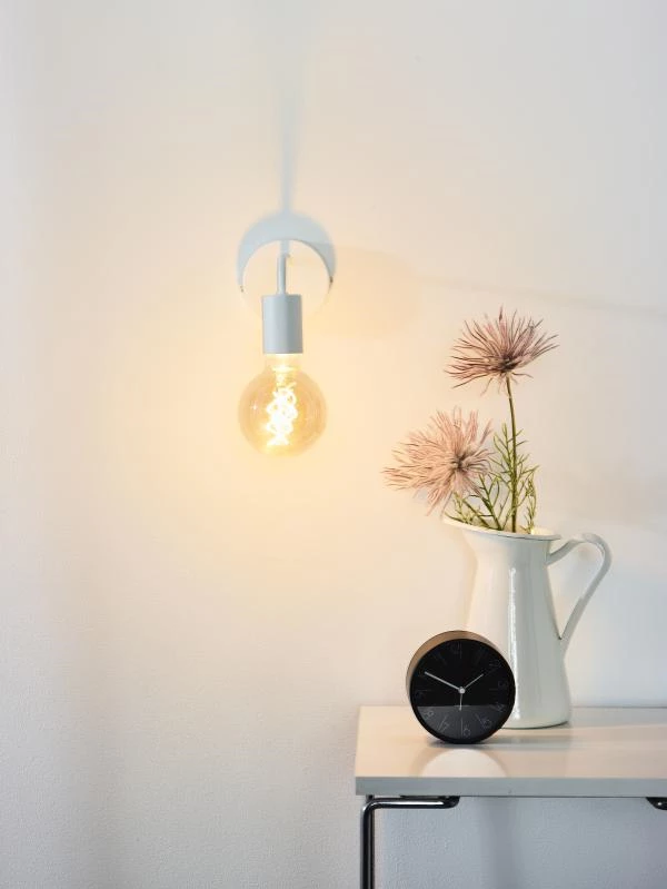 Lucide SCOTT - Lámpara de pared - 1xE27 - Blanco - ambiente 1